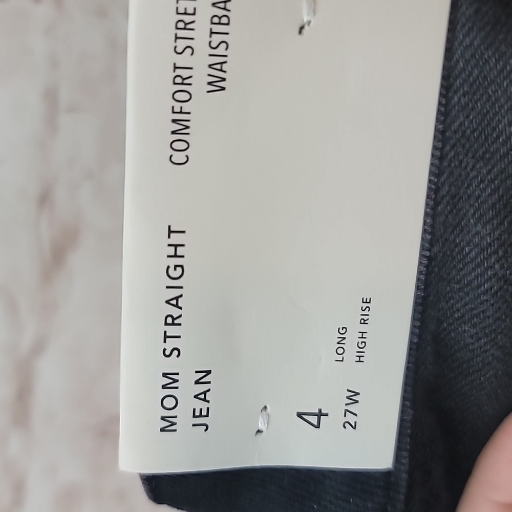 American eagle black mom jeans 4 long new nwt - Picture 7 of 7